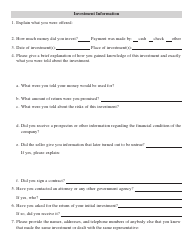 Complaint Information Sheet - Missouri, Page 2