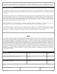 Form MO780-1712 Brownfields/Voluntary Cleanup Program (Bvcp) Application - Missouri, Page 3