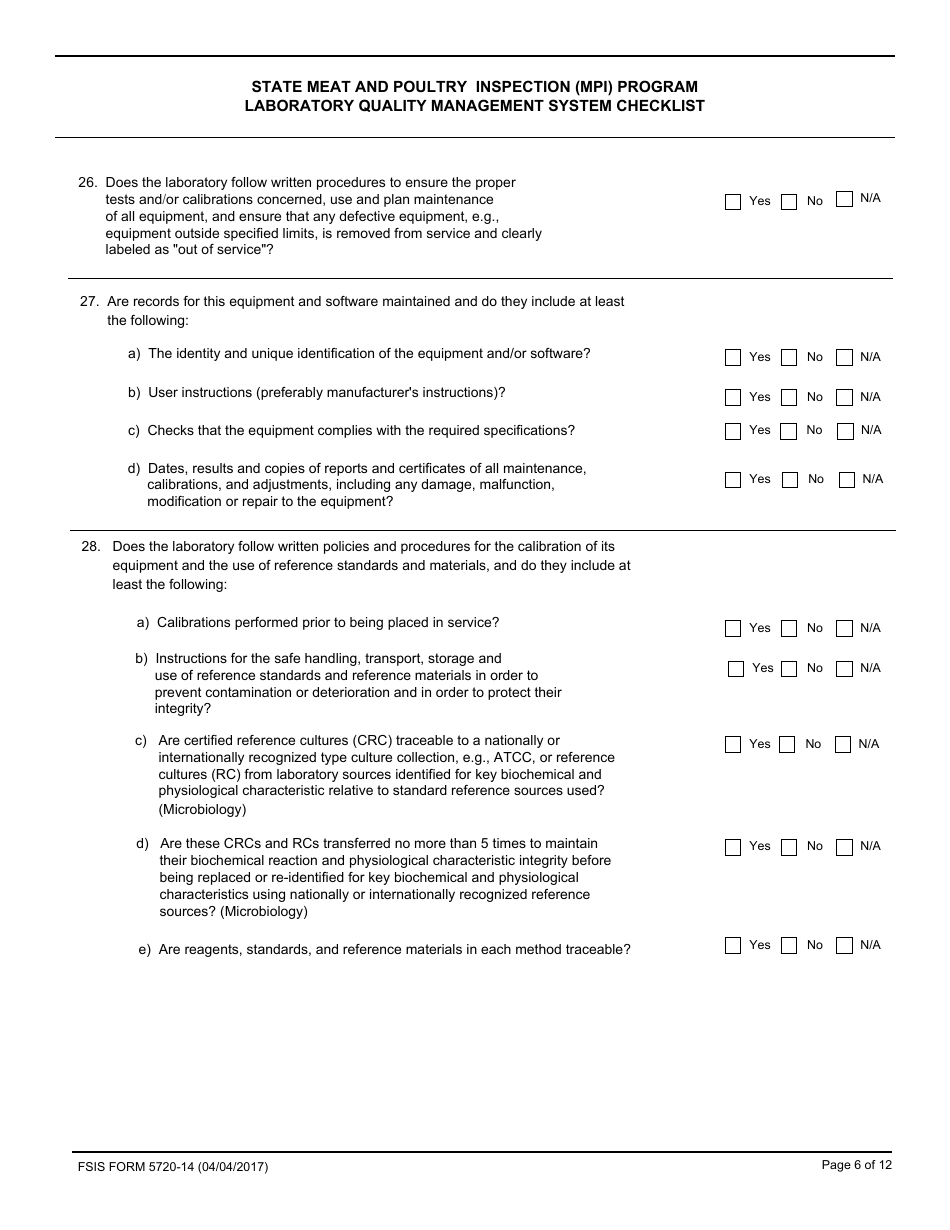 FSIS Form 5720-14 - Fill Out, Sign Online and Download Fillable PDF ...