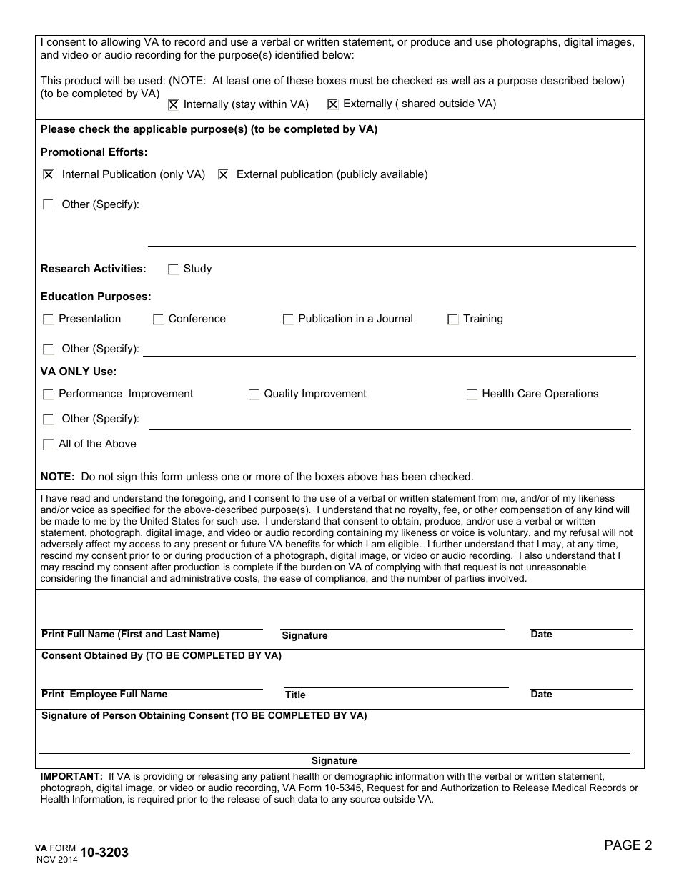 VA Form 10-3203 - Fill Out, Sign Online and Download Fillable PDF ...