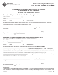Form IL482-0690 Partnership Irrigation Contractor - Lawn Sprinkler Systems Surety Bond - Illinois, Page 2