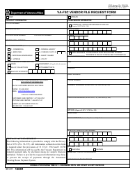 VA Form 10091 &quot;FSC Vendor File Request Form&quot;