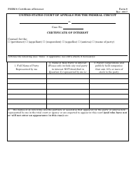 Form 9 Certificate of Interest