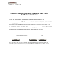 Form 1371LD &quot;Annual Consumer Confidence Report for Drinking Water Quality Certification of Distribution&quot; - South Dakota