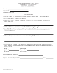 Document preview: DSS Form 1613-1 Internal Controls - South Carolina