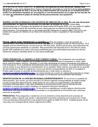 Formulario SSA-437-BK-SP Formulario De Querella Por Discriminacion (Spanish), Page 2