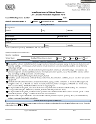 DNR Form 542-0068 Ust Cathodic Protection Inspection Form - Iowa