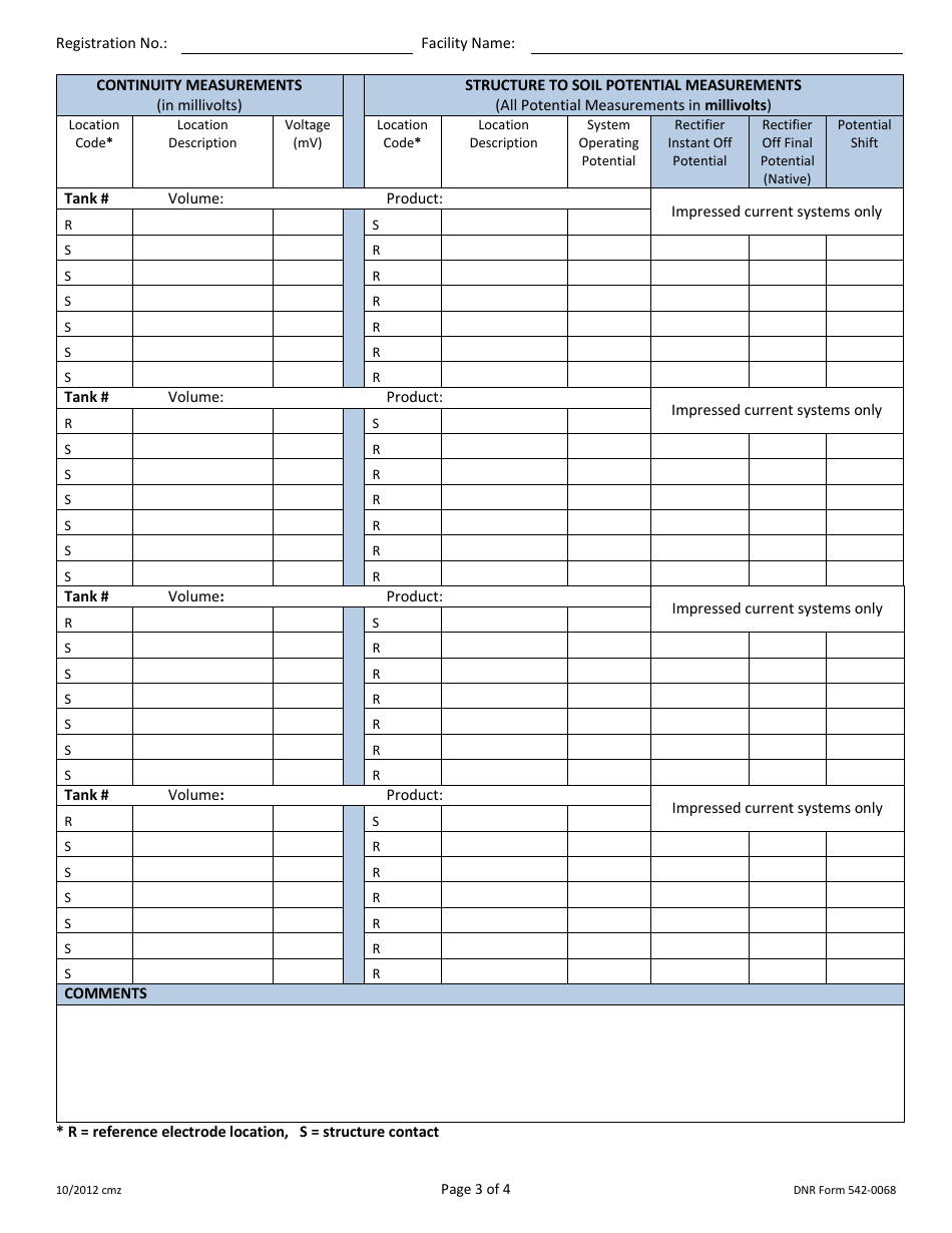 DNR Form 542-0068 Ust Cathodic Protection Inspection Form - Iowa, Page 3
