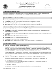 Document preview: Instructions for USCIS Form I-690 Application for Waiver of Grounds of Inadmissibility
