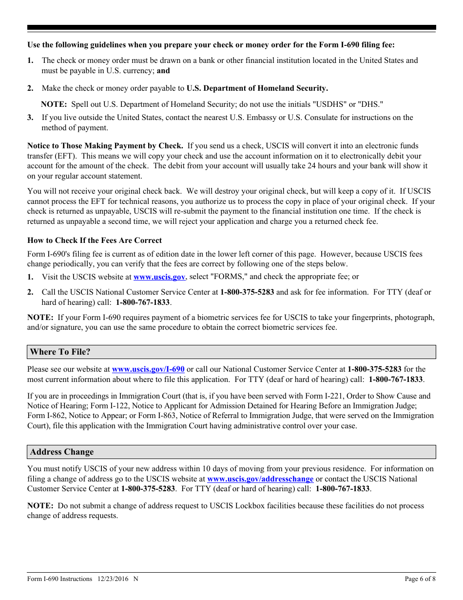 Instructions for USCIS Form I-690 Application for Waiver of Grounds of Inadmissibility, Page 6