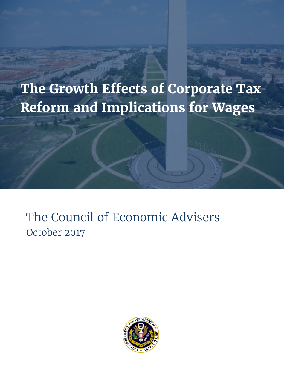 The Growth Effects of Corporate Tax Reform and Implications for Wages, Page 1