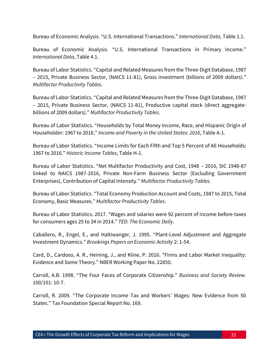 The Growth Effects of Corporate Tax Reform and Implications for Wages, Page 33