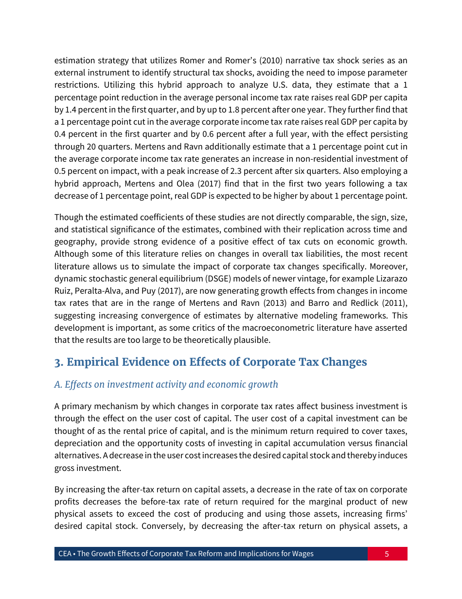 The Growth Effects of Corporate Tax Reform and Implications for Wages, Page 6