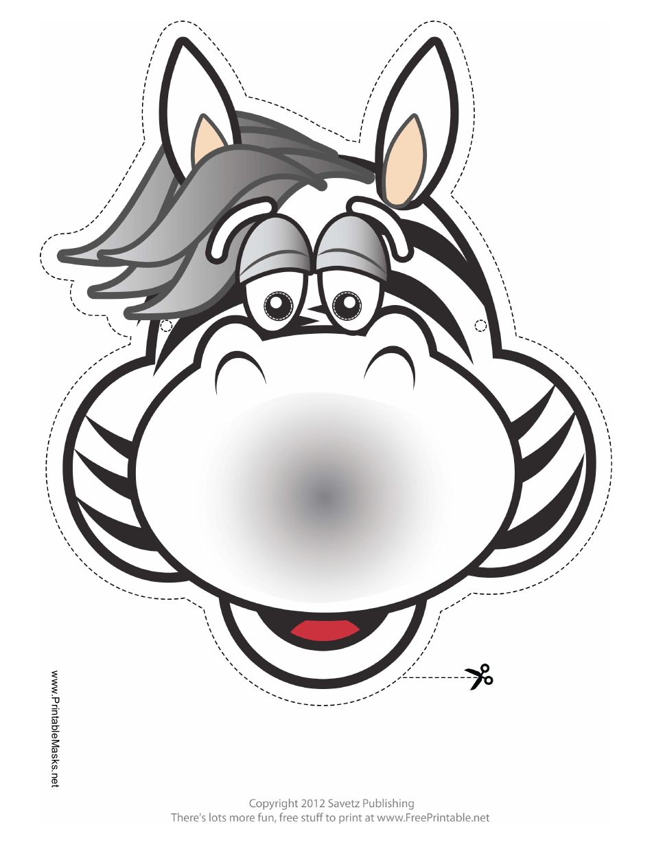 Zebra Mask Template - Free Printable PDF for Children and Adults