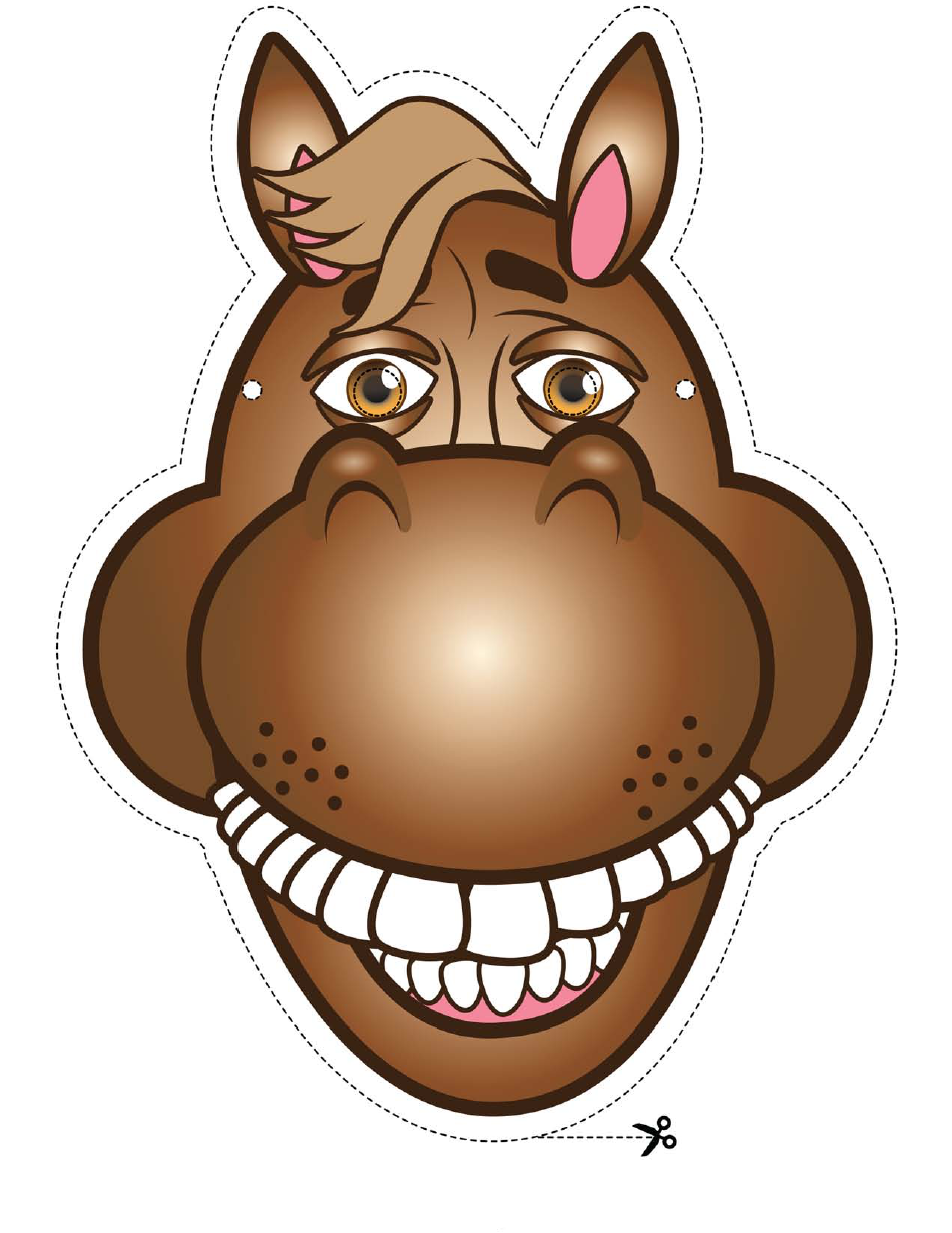 Horse Mask Template Happy Download Printable PDF Templateroller