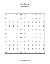 &quot;10x10 Geoboard Template&quot;