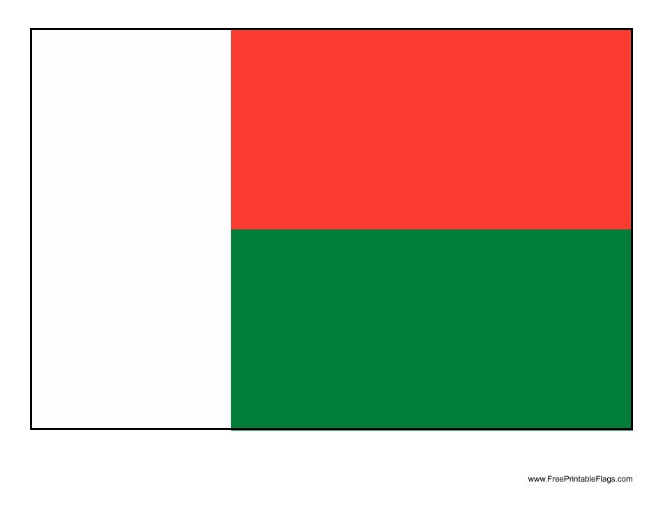 Madagascar Flag Template - Madagascar, Page 1