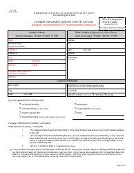 Form AO213 Vendor Information/Tin Certification