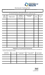 Form HIPPA702P &quot;Disclosures Tracking Form&quot; - Louisiana