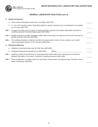 Water Microbiology Laboratory Evaluation Form - Illinois, Page 10