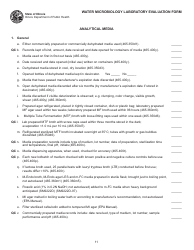 Water Microbiology Laboratory Evaluation Form - Illinois, Page 11