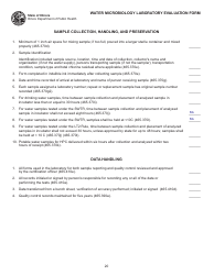 Water Microbiology Laboratory Evaluation Form - Illinois, Page 20