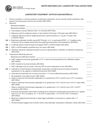 Water Microbiology Laboratory Evaluation Form - Illinois, Page 3