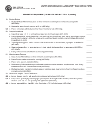 Water Microbiology Laboratory Evaluation Form - Illinois, Page 7