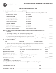 Water Microbiology Laboratory Evaluation Form - Illinois, Page 8