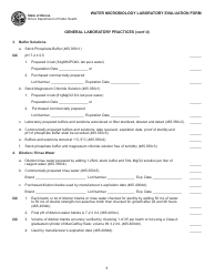 Water Microbiology Laboratory Evaluation Form - Illinois, Page 9