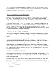 Form DOH-MQA1255 Cataract Operation Informed Consent - Florida, Page 4