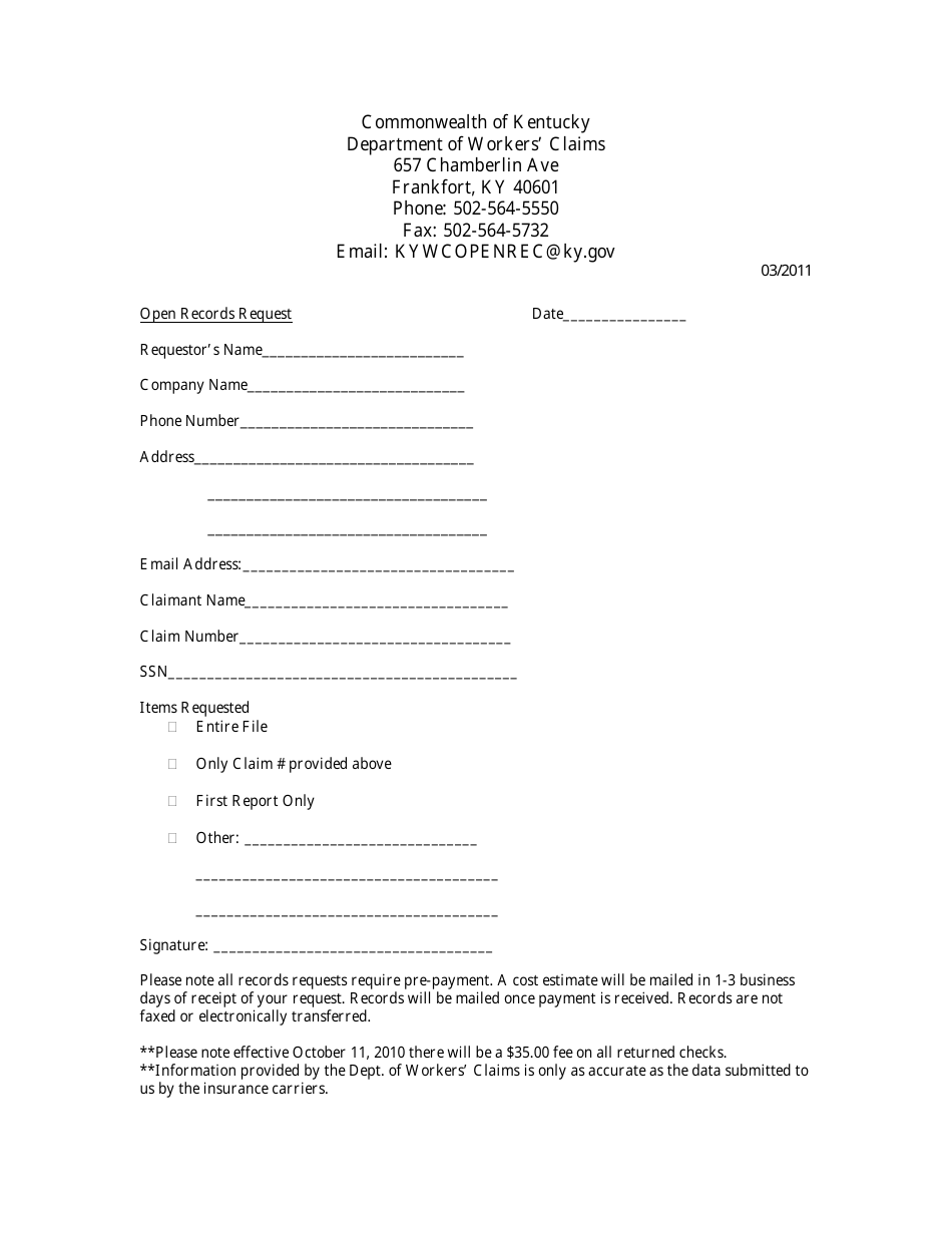 Open Records Request Form City Of Chester Printable Pdf Download Gambaran