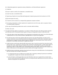 Form U-1 Uniform Application to Register Securities - Michigan, Page 2