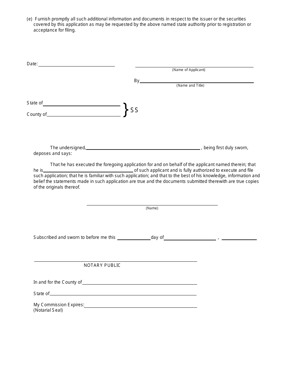 Form U-1 Uniform Application to Register Securities - Michigan, Page 3