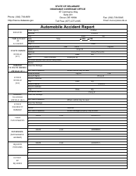 &quot;Automobile Accident Report Form&quot; - Delaware