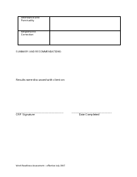 Work Readiness Assessment Form - Tennessee, Page 3