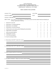 Document preview: Form EMS EMS Course Evaluation - Nevada