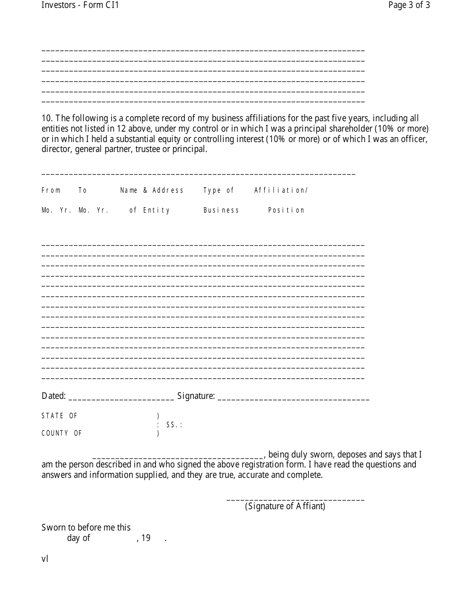 Form CI-1 Commodity Information Sheet - New York, Page 3