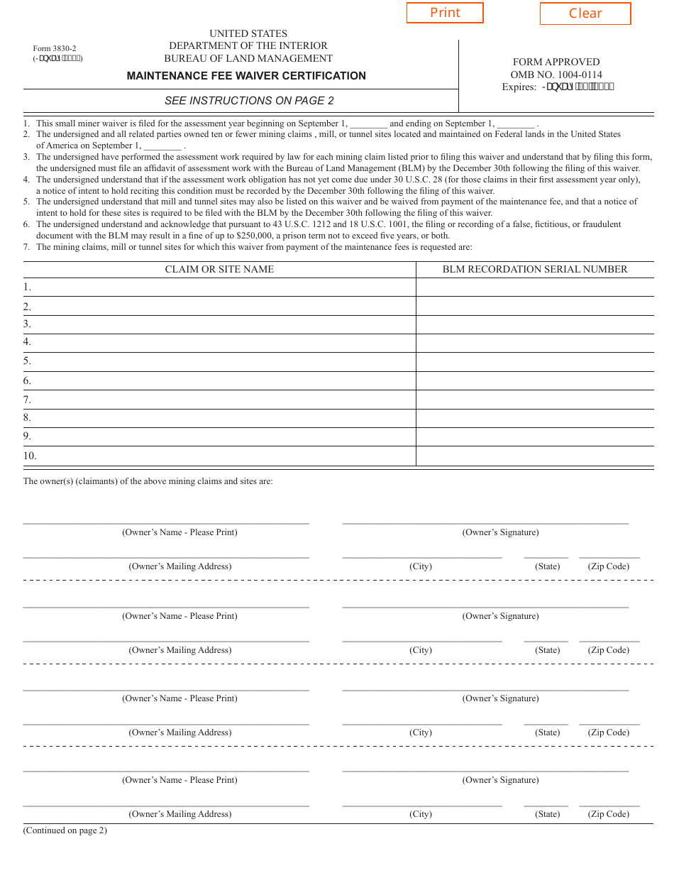 Form 3830 2 Fill Out Sign Online And Download Fillable PDF form-3830-2-fill-out-sign-online-and-download-fillable-pdf