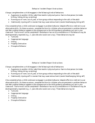 Child&#039;s Behavior Incident Report Template, Page 2