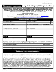 Document preview: VA Form 10-7959F-1 Foreign Medical Program (FMP) Registration Form