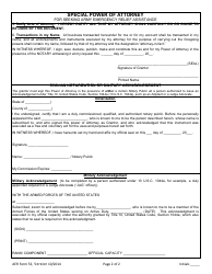 AER Form 53 Special Power of Attorney for Seeking Army Emergency Relief Assistance, Page 2