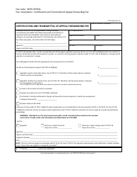 Form PTO/AIA/34 Certification and Transmittal of Appeal Forwarding Fee