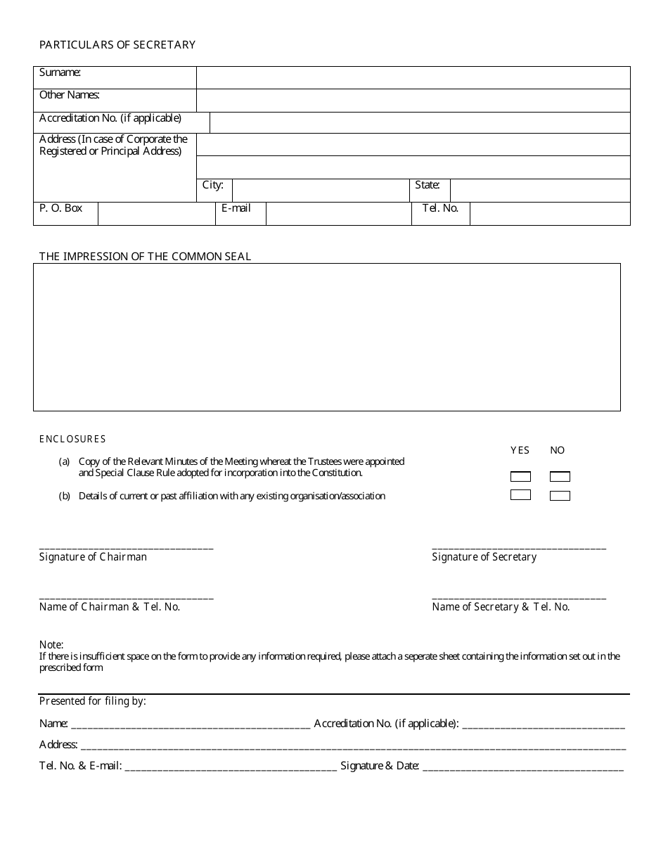 Form CAC / IT1 Incorporated Trustees Application Form - Nigeria, Page 4