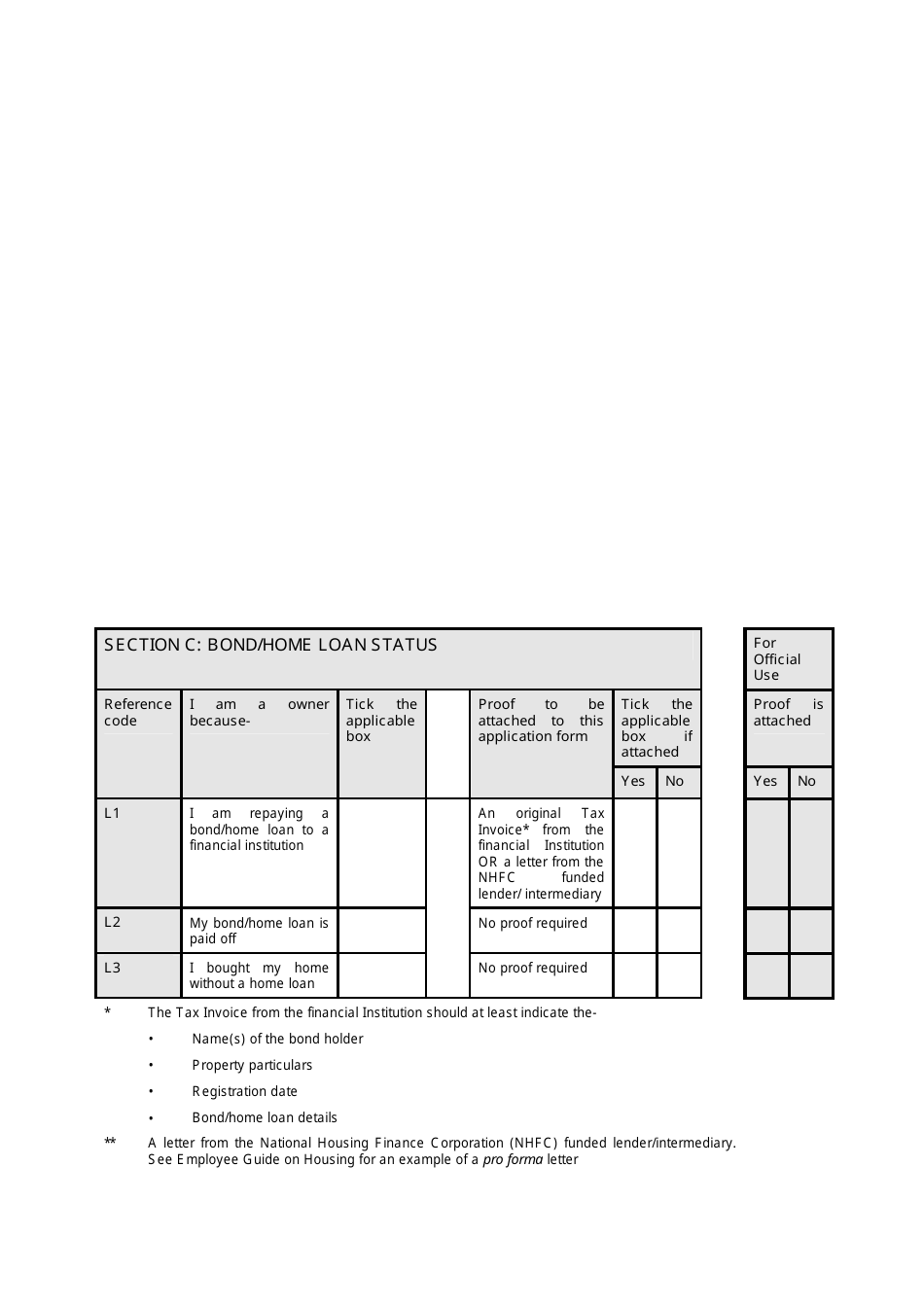 Housing Allowance Application Form for Home Owners - South Africa, Page 4