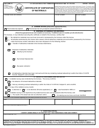 NRC Form 314 Certificate of Disposition of Materials, Page 2