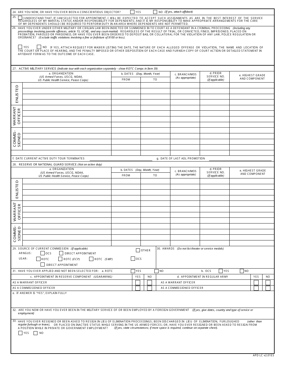 DA Form 61 - Fill Out, Sign Online and Download Fillable PDF ...