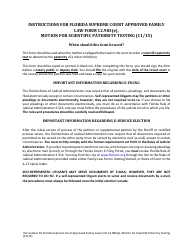 Form 12.983(E) Motion for Scientific Paternity Testing - Florida