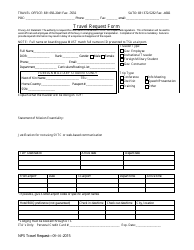 Document preview: Travel Request Form
