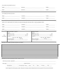 Auto Accident Report Form, Page 2